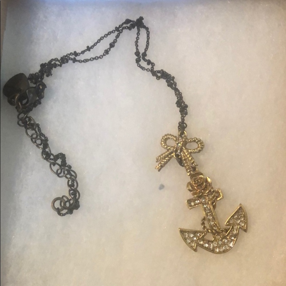 Betsey Johnson anchor necklace
